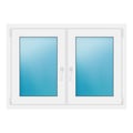 Zweiflügeliges Fenster 118x84 cm Weiß