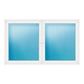 Zweiflügeliges Fenster 218x132 cm Weiß