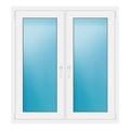 Zweiflügeliges Fenster 119,5x130 cm Weiß