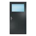 Nebeneingangstür 118x228 cm Anthrazitgrau genarbt 1/3 Glas
