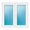 Zweiflügeliges Fenster 120x115 cm Weiß