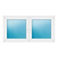 Zweiflügeliges Fenster 166x86 cm Weiß