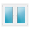 Zweiflügeliges Fenster 103x88 cm Weiß