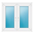 Zweiflügeliges Fenster 100x96 cm Weiß