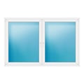 Zweiflügeliges Fenster 226x146 cm Weiß