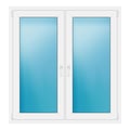 Zweiflügeliges Fenster 134x140 cm Weiß
