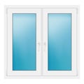Zweiflügeliges Fenster 116x113 cm Weiß