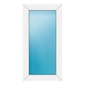 Festverglasung 52x102 cm Weiß