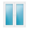 Zweiflügeliges Fenster 115x132 cm Weiß