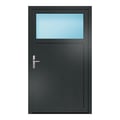Nebeneingangstür 115x195 cm Anthrazit genarbt 1/3 Glas