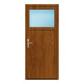 Nebeneingangstür 88x198 cm Golden Oak genarbt 1/3 Glas