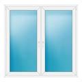 Zweiflügeliges Fenster 166x164 cm Weiß