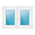 Zweiflügeliges Fenster 98x72 cm Weiß
