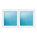 Zweiflügeliges Fenster 195x109 cm Weiß
