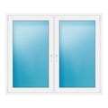 Zweiflügeliges Fenster 168x141,5 cm Weiß