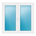 Zweiflügeliges Fenster 136x132 cm Weiß