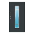 Aluminium Haustür 104,9x204 cm Anthrazitgrau RAL 7016 Prezo Top 01 