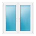 Zweiflügeliges Fenster 121x125,5 cm Weiß