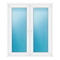 Zweiflügeliges Fenster 122x144 cm Weiß