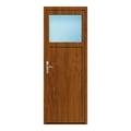 Nebeneingangstür 84x226 cm Golden Oak genarbt 1/3 Glas