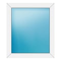 Festverglasung 80x92 cm Weiß