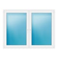 Zweiflügeliges Fenster 184,5x139,5 cm Weiß