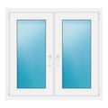 Zweiflügeliges Fenster 107x101 cm Weiß