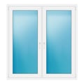 Zweiflügeliges Fenster 148x158 cm Weiß
