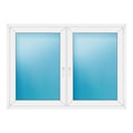 Zweiflügeliges Fenster 168x120 cm Weiß
