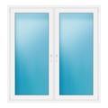 Zweiflügeliges Fenster 158x165 cm Weiß