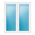 Zweiflügeliges Fenster 144x166 cm Weiß