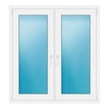 Zweiflügeliges Fenster 120x130 cm Weiß