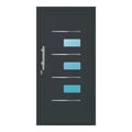 Aluminium Haustür 100x200 cm Anthrazitgrau RAL 7016 Prezo Top 18 