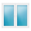 Zweiflügeliges Fenster 154x140 cm Weiß