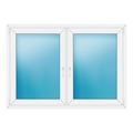 Zweiflügeliges Fenster 162x114 cm Weiß