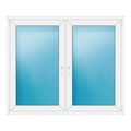 Zweiflügeliges Fenster 158x132 cm Weiß