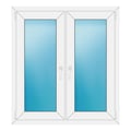 Zweiflügeliges Fenster 107x117 cm Weiß