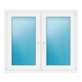 Zweiflügeliges Fenster 123x106 cm Weiß