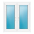 Zweiflügeliges Fenster 103,5x113,5 cm Weiß