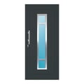 Aluminium Haustür 98x218 cm Anthrazitgrau RAL 7016 Prezo Top 01 