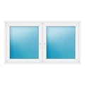 Zweiflügeliges Fenster 176x100 cm Weiß