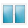 Zweiflügeliges Fenster 166x141 cm Weiß