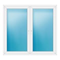Zweiflügeliges Fenster 178x166 cm Weiß