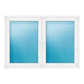 Zweiflügeliges Fenster 174x122 cm Weiß