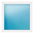 Festverglasung 96x96 cm Weiß