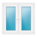 Zweiflügeliges Fenster 98x95 cm Weiß