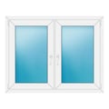 Zweiflügeliges Fenster 128x100 cm Weiß