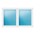 Zweiflügeliges Fenster 208x130 cm Weiß