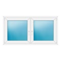 Zweiflügeliges Fenster 160x84 cm Weiß