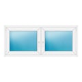 Zweiflügeliges Fenster 170x72 cm Weiß